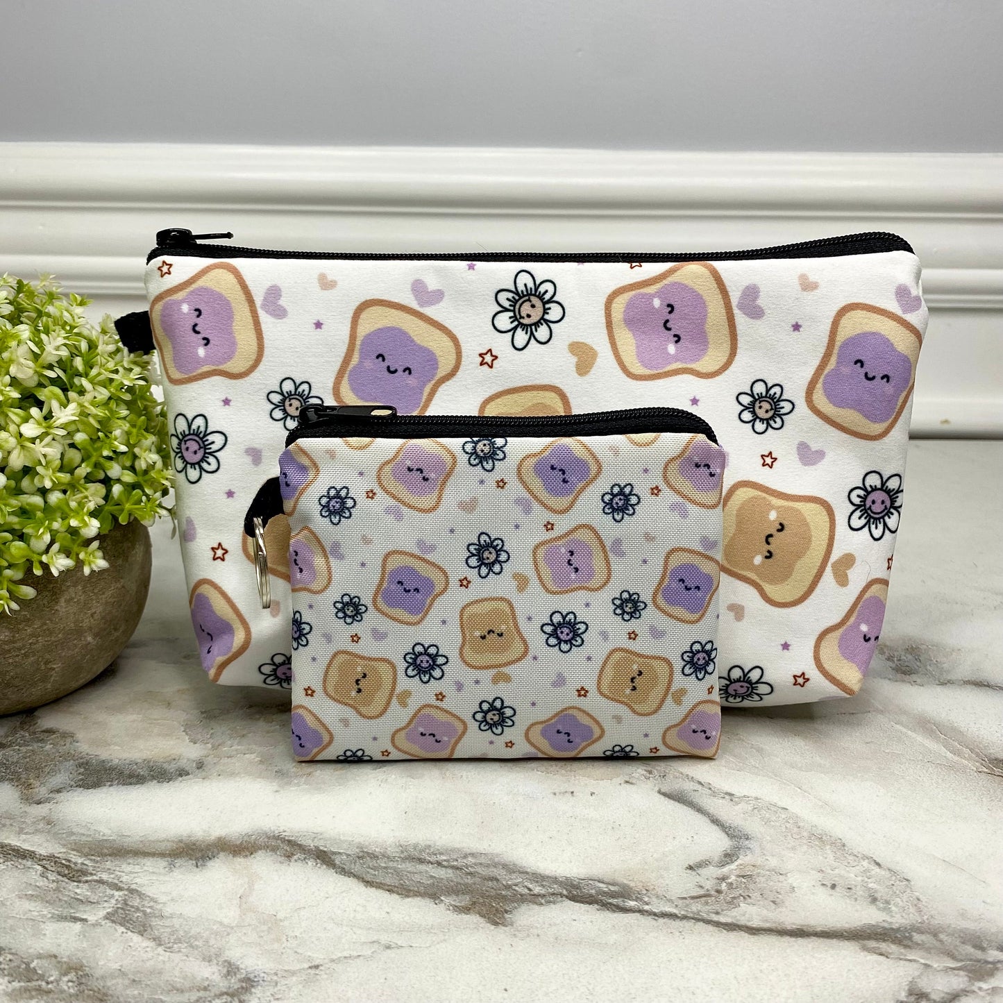 Peanut Butter Jelly Daisy - Water-Resistant Pouch Set