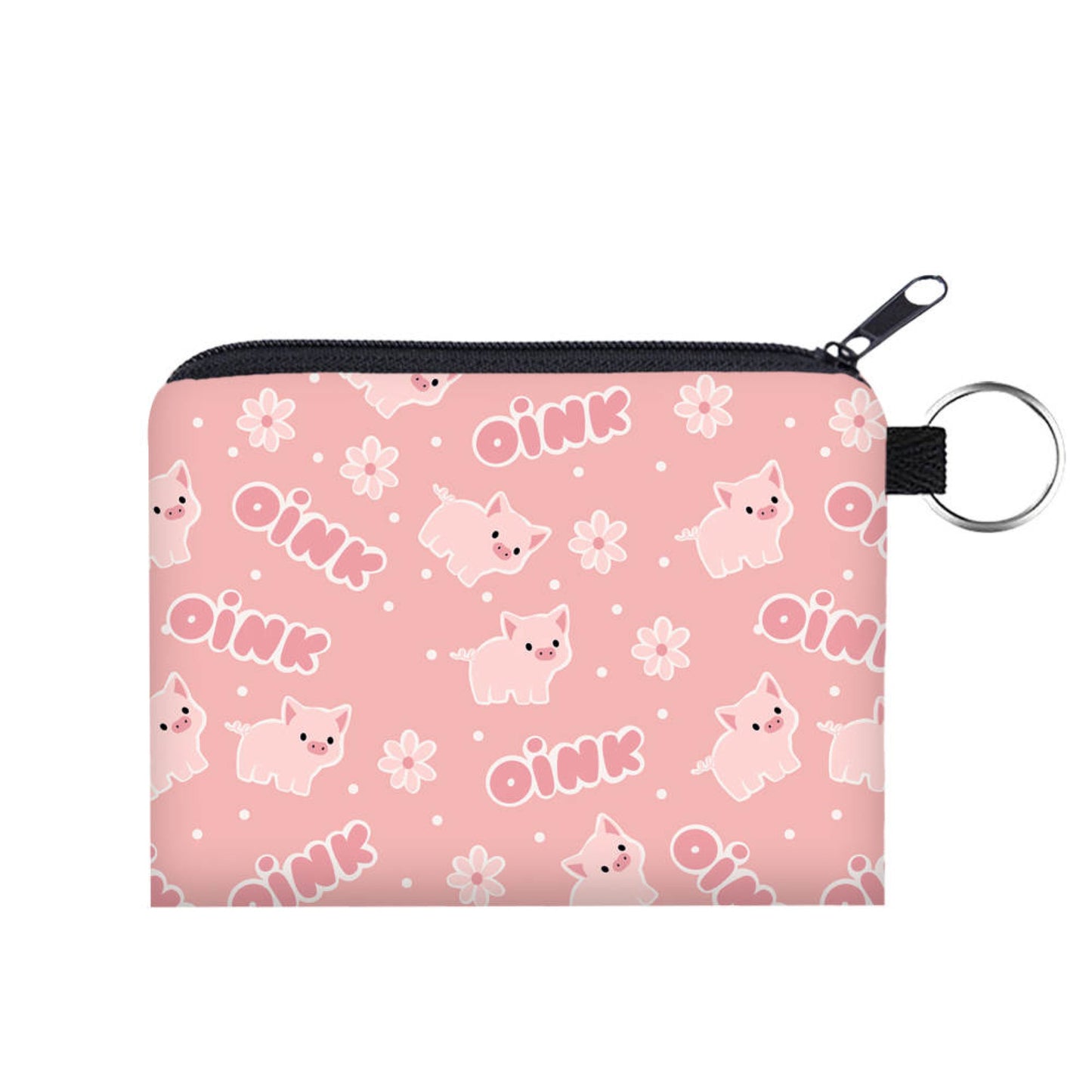 Pig Oink - Water-Resistant Mini Pouch w/ Keyring