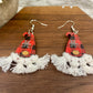 Wooden Dangle Earrings - Gnome Macrame Beard