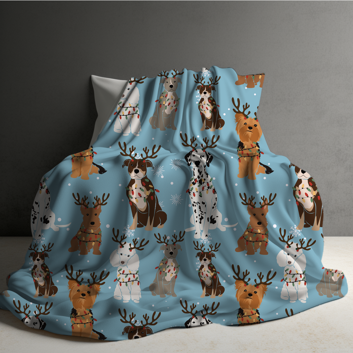 Blanket - Christmas - Dog Blue - PREORDER 10/8-10/11