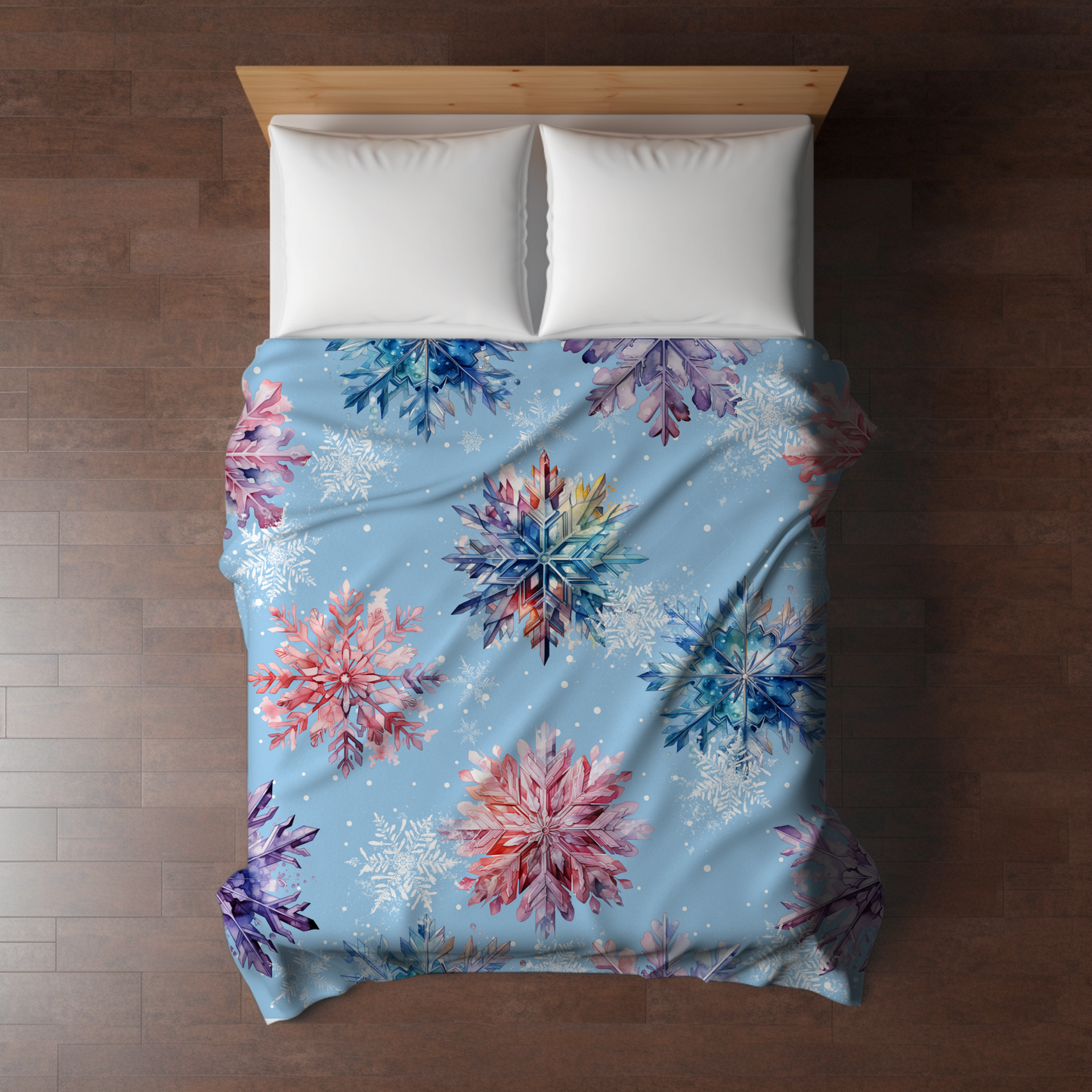 Blanket - Christmas - Snowflake on Blue