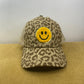 Hat - Smile, Distressed - Khaki Leopard