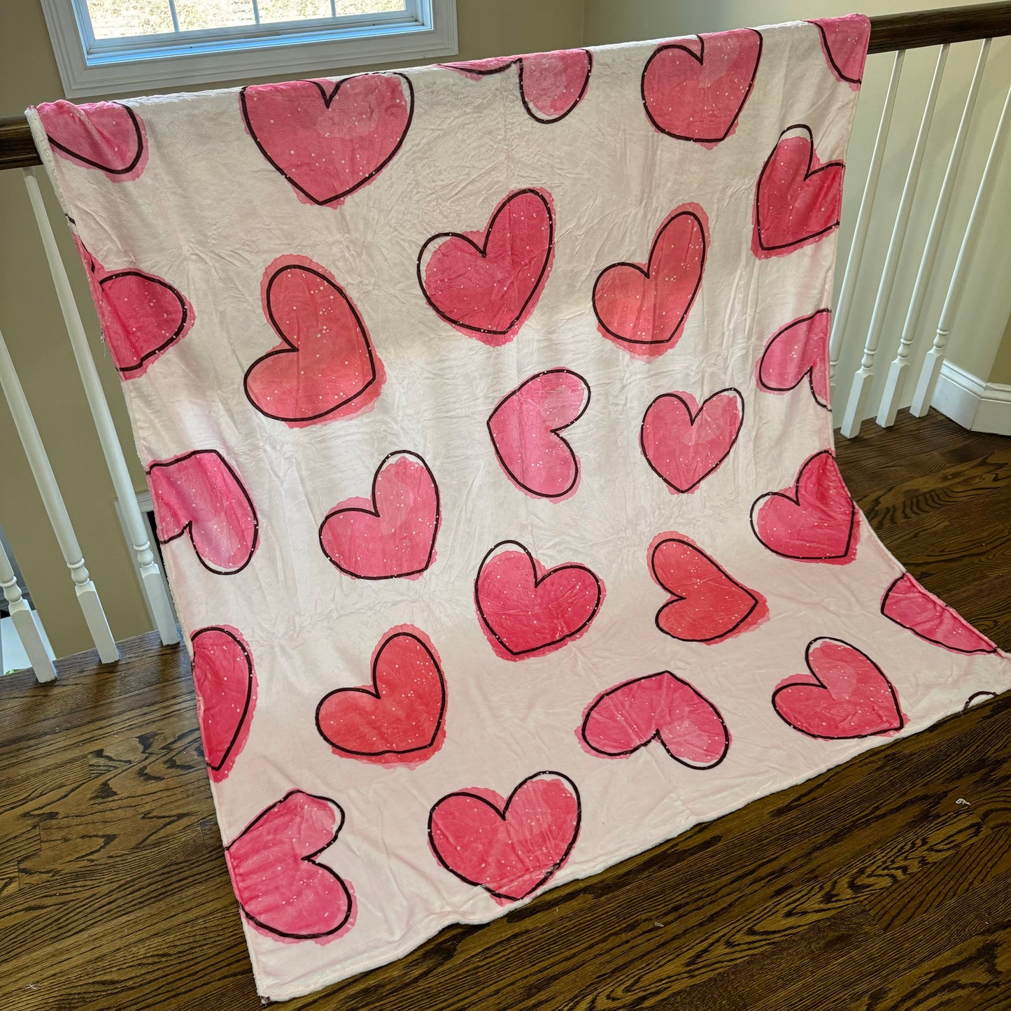 Blanket - Heart Speckle Pink