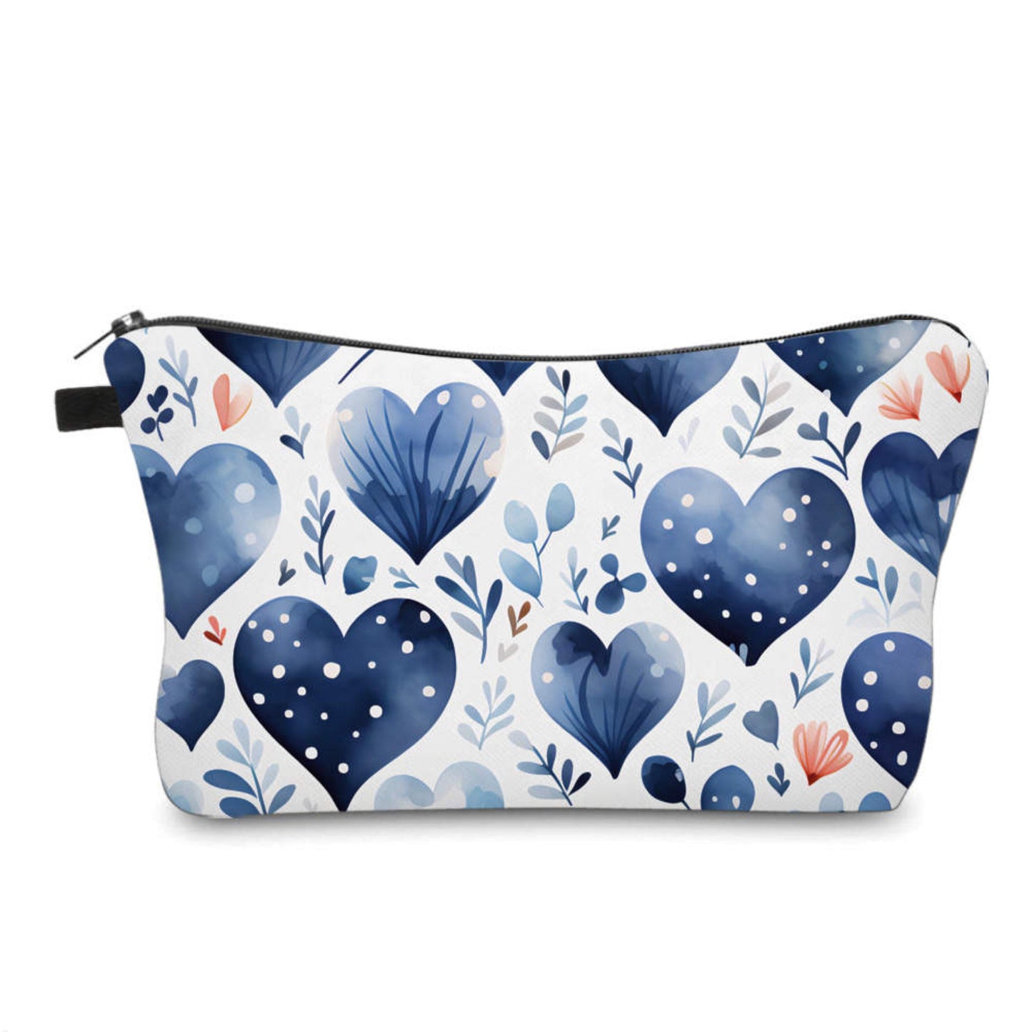 Hearts Blue - Water-Resistant Multi-Use Pouch