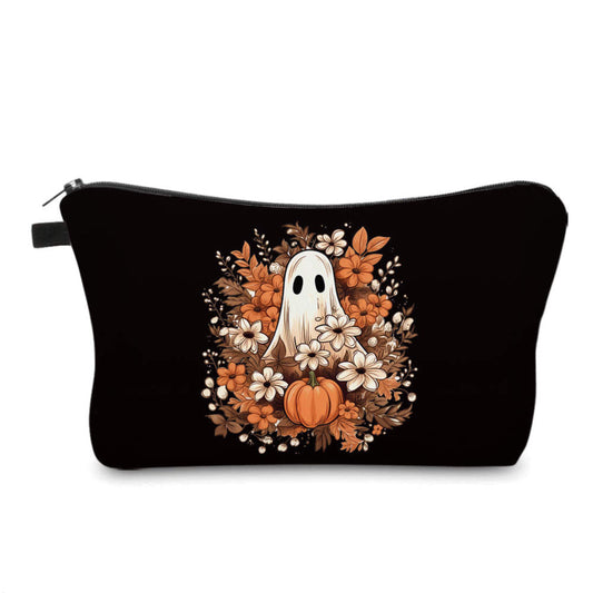 Ghost Floral Pumpkin Fall - Water-Resistant Multi-Use Pouch