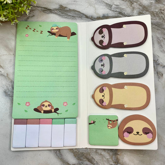 Sticky Note Booklet Set - Sloths