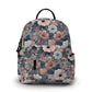 Grey Pink Floral - Water-Resistant Mini Backpack