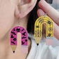 Earrings - Halloween Rainbow Pencil