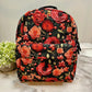 Embroidery Rose Floral - Water-Resistant Mini Backpack