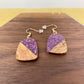 Dangle Earring - Wood & Acrylic - Bell-Shaped