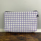 Lavender Gingham - Water-Resistant Multi-Use Pouch