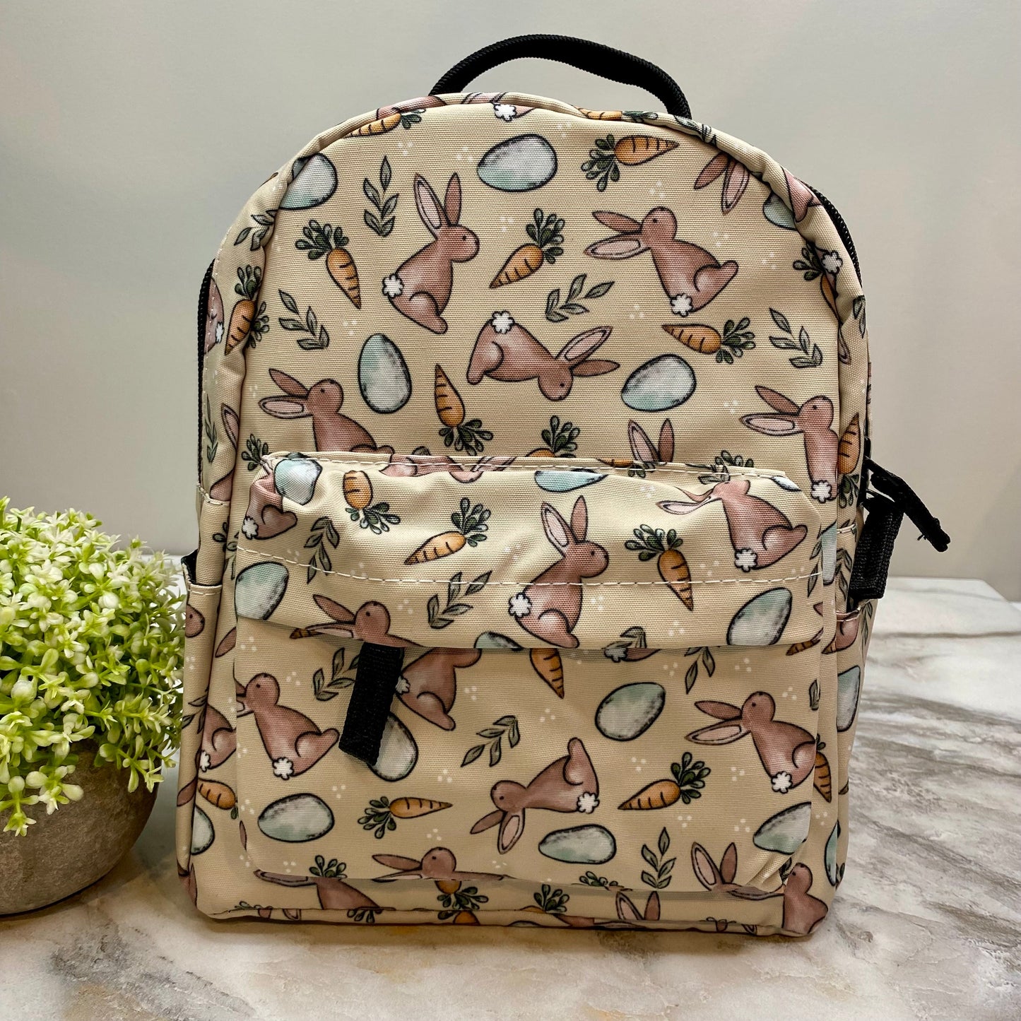 Bunnies, Eggs, & Carrots - Water-Resistant Mini Backpack