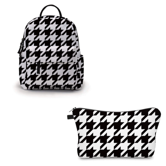 Houndstooth - Water-Resistant Multi-Use Pouch & Mini Backpack Set