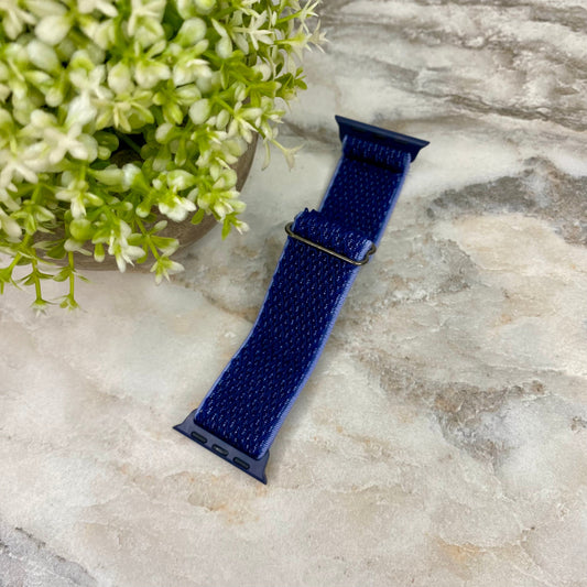 Watch Band - Stretchy Spandex - Chevron Blue