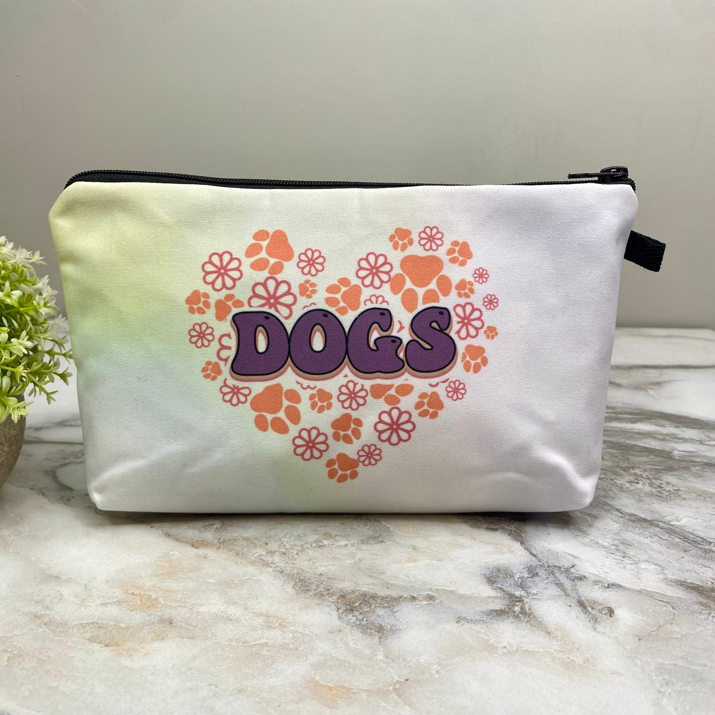 Heart Flower Paw Dogs - Water-Resistant Multi-Use Pouch