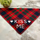 Dog Bandana - Plaid - Kiss Me