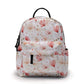 Pale Pink Cream Floral - Water-Resistant Mini Backpack