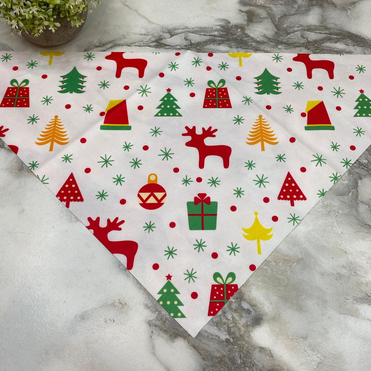 Dog Bandana - Christmas - Ornament Trees