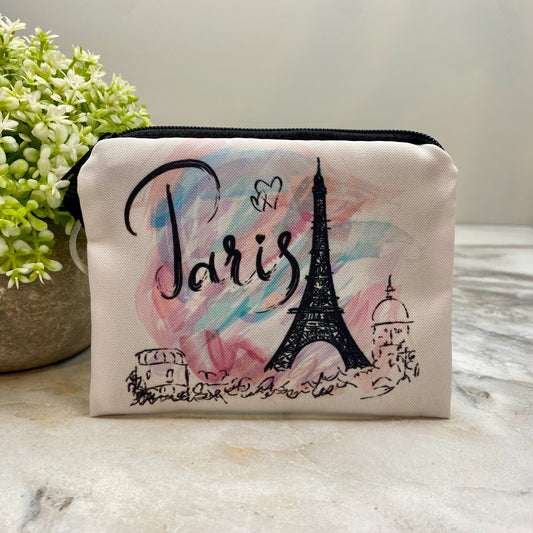 Paris - Water-Resistant Mini Pouch w/ Keyring