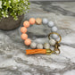 Silicone Bracelet Keychain - Creamsicle