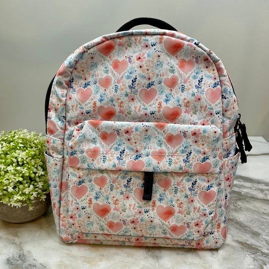 Hearts & Vines - Water-Resistant Mini Backpack