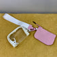 Nylon + Clear Wristlet Double Mini Pouch Set