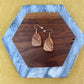 Dangle Earring - Wood & Acrylic - Bell-Shaped