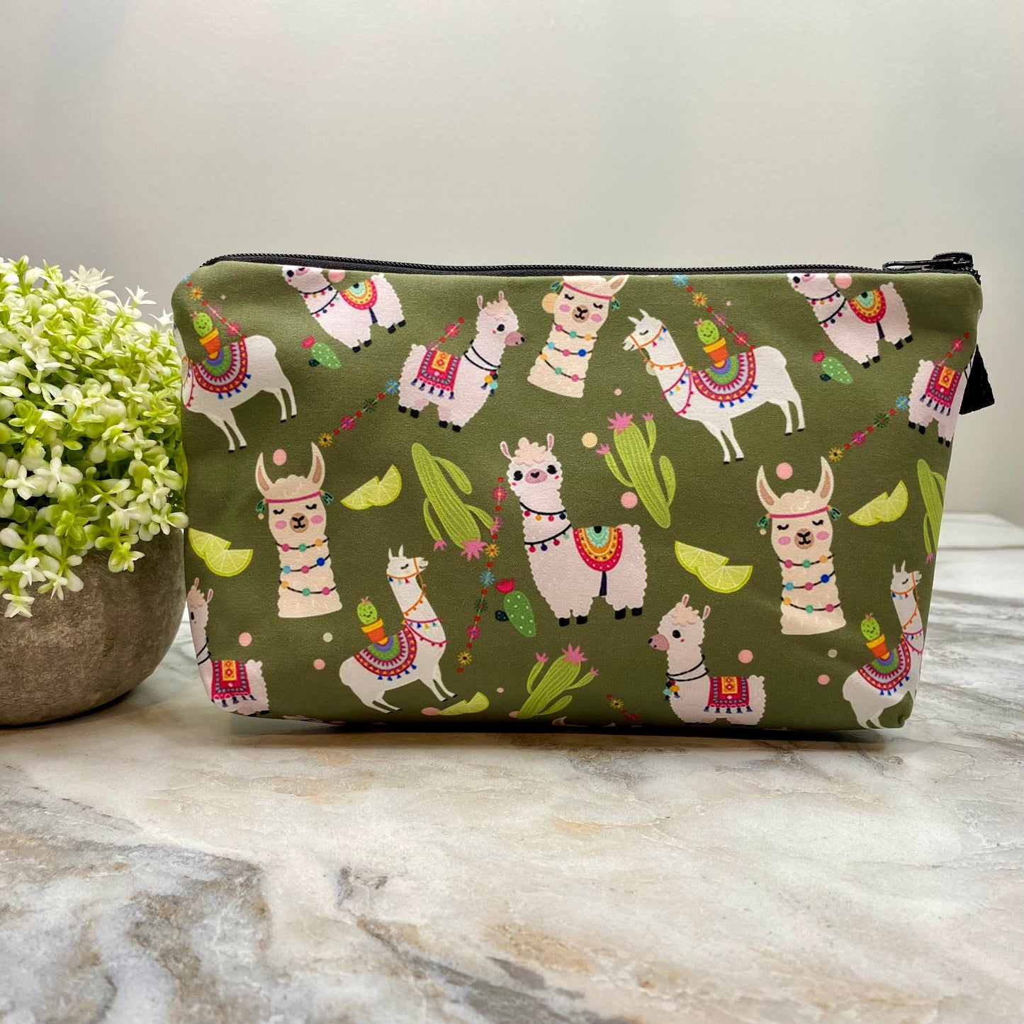 Green Llama - Water-Resistant Pouch Set