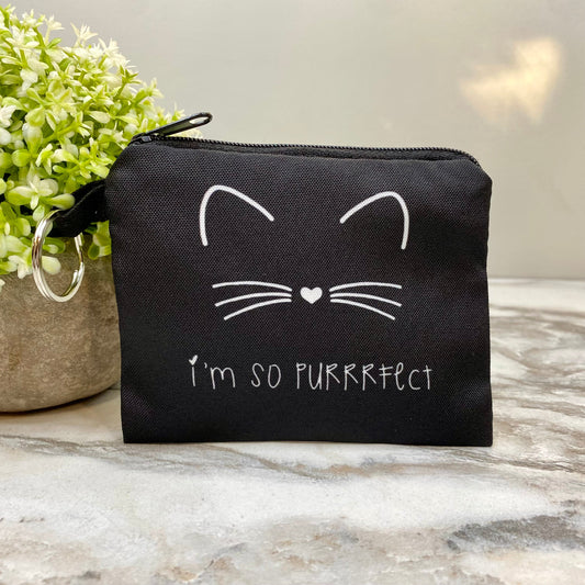 Purrrfect - Water-Resistant Mini Pouch w/ Keyring