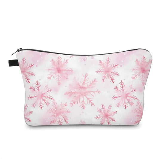 Snowflake 3 - Pink - Water-Resistant Multi-Use Pouch