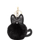 Keychain - Fuzzy Pom Pom - Black Cat