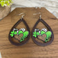 Wooden Dangle Earrings - St. Patrick’s Day - #1