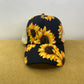 Hat - Ponytail - Black Sunflower