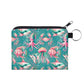 Teal Sea Creatures - Water-Resistant Mini Pouch w/ Keyring