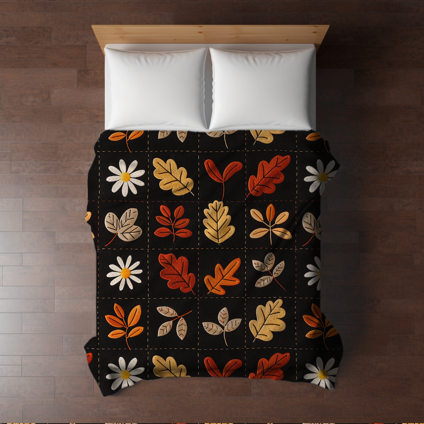 Blanket - Halloween - Quilted Leaves