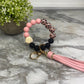 Silicone Bracelet Keychain - Paw - Pink