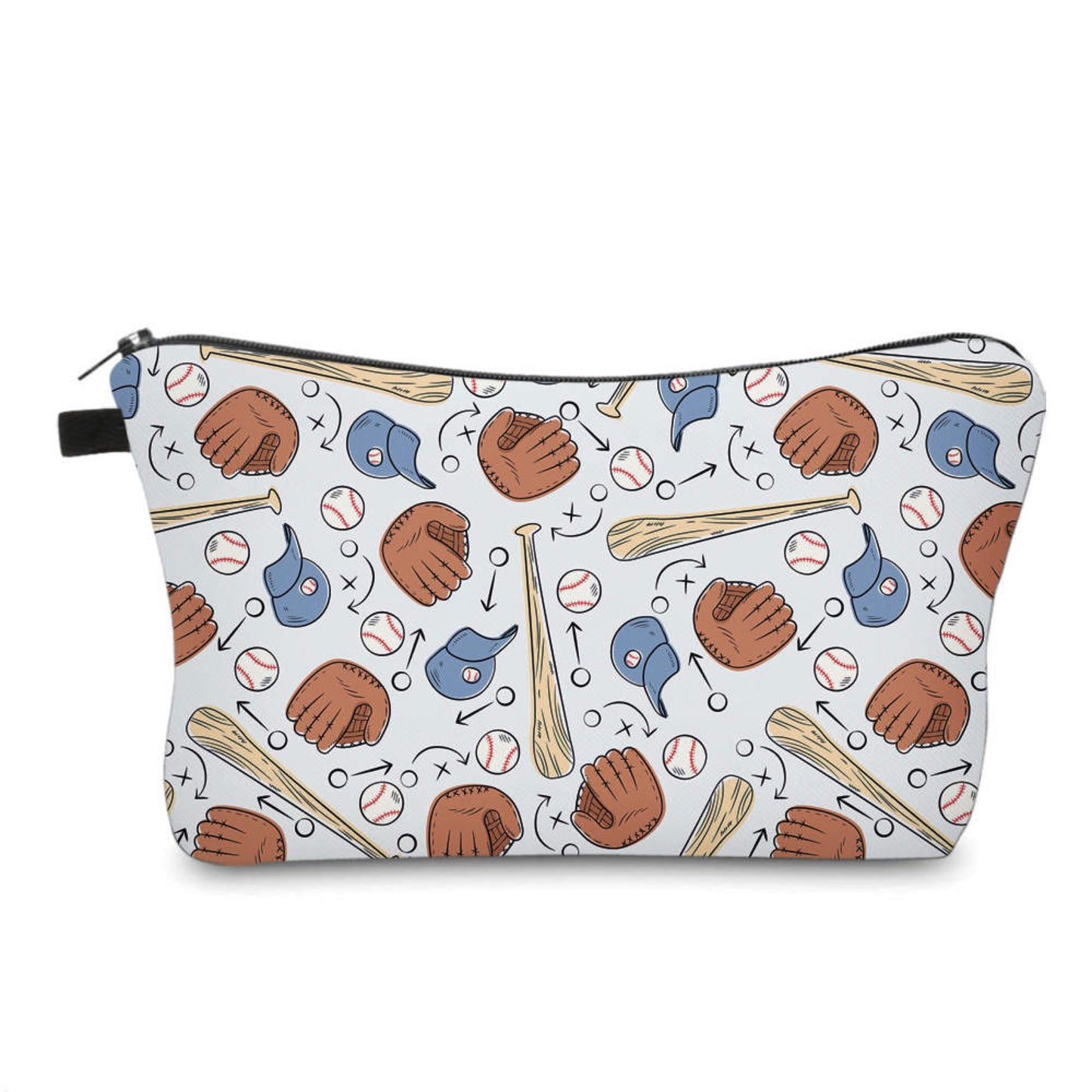 Baseball Things Blue - Water-Resistant Multi-Use Pouch