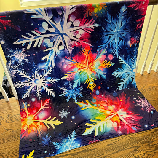 Blanket - Christmas - Rainbow Snowflake - PREORDER 10/8-10/11