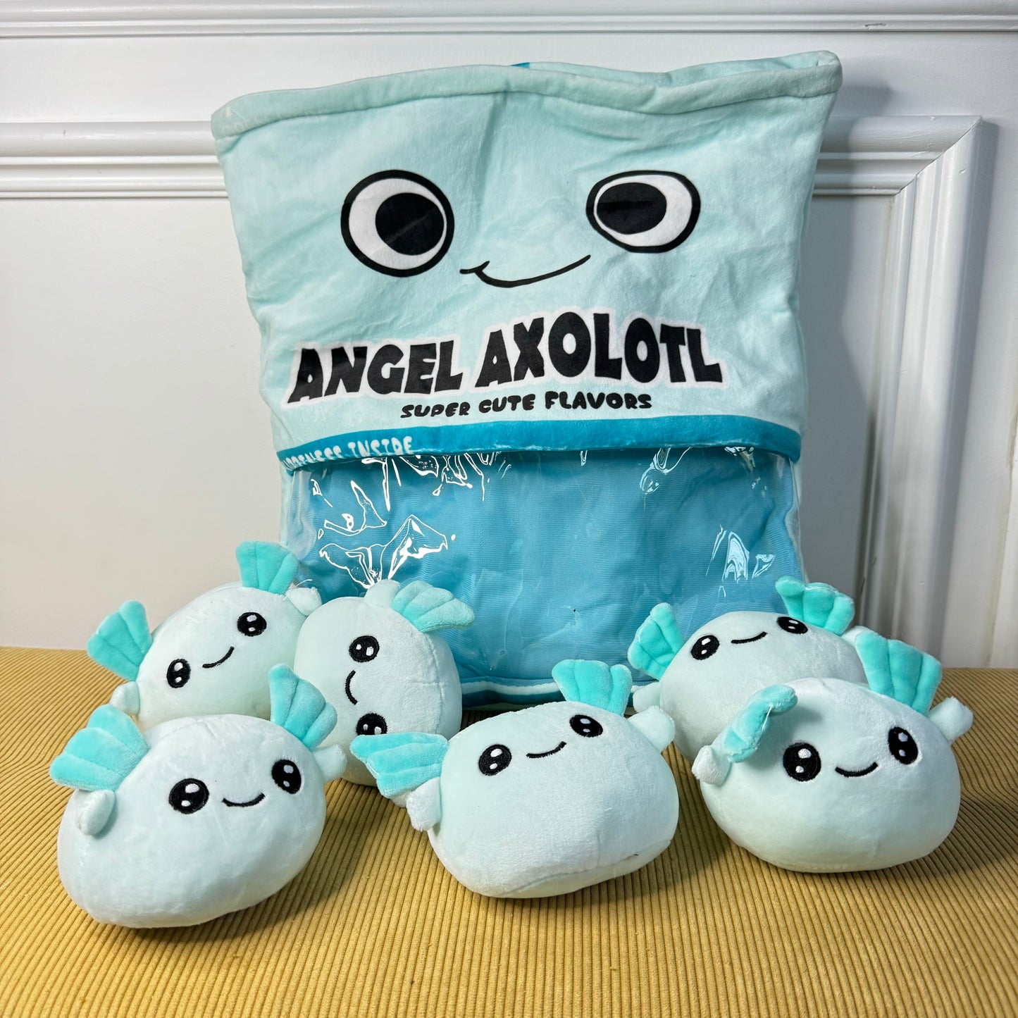 Stuffed Bag of Axolotls - Blue - PREORDER 7/2-7/5