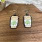 Wooden Dangle Earrings - St. Patrick’s Day - #3