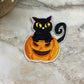 Embroidered Patches - Halloween - Cat Pumpkin #2