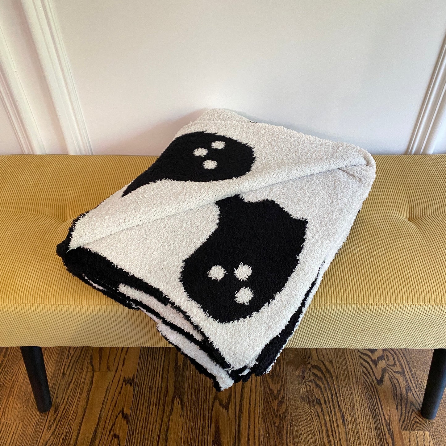 Blanket - Soft Dreams - Double Sided Ghost Black & White