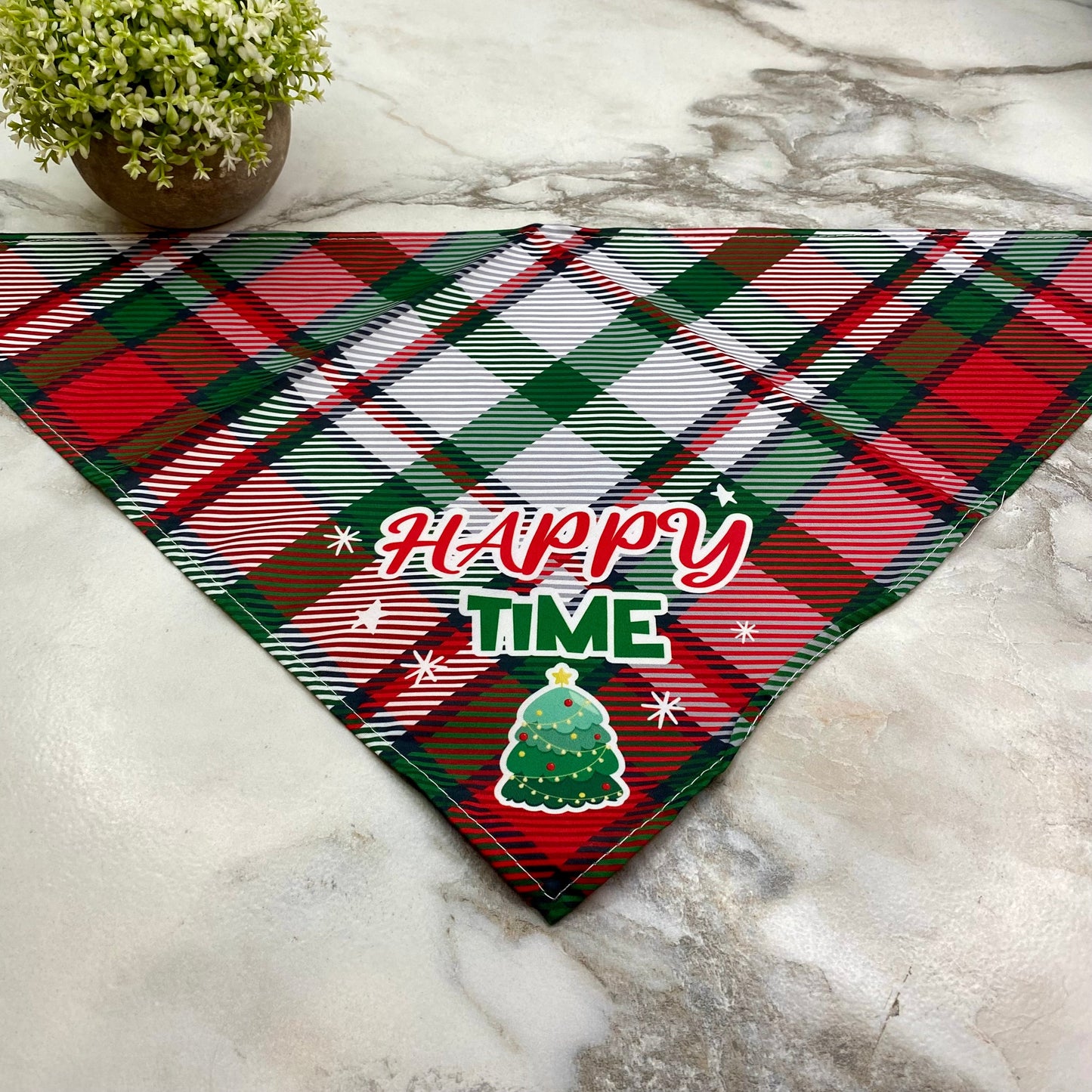 Dog Bandana - Plaid - Happy Time