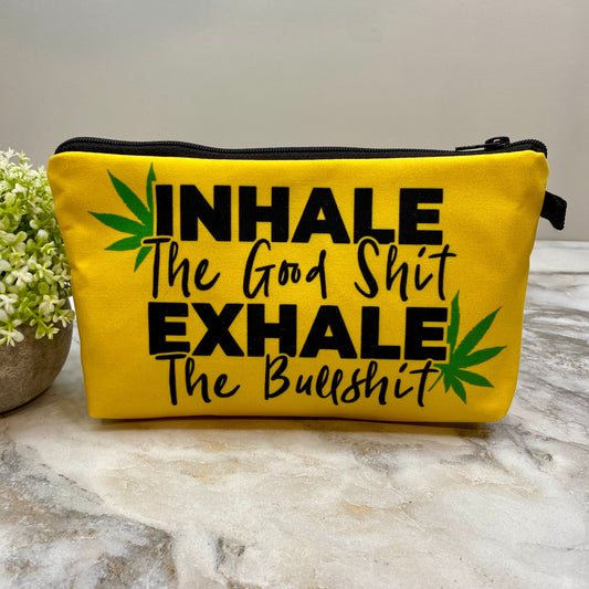 Weed Inhale Exhale - Water-Resistant Multi-Use Pouch