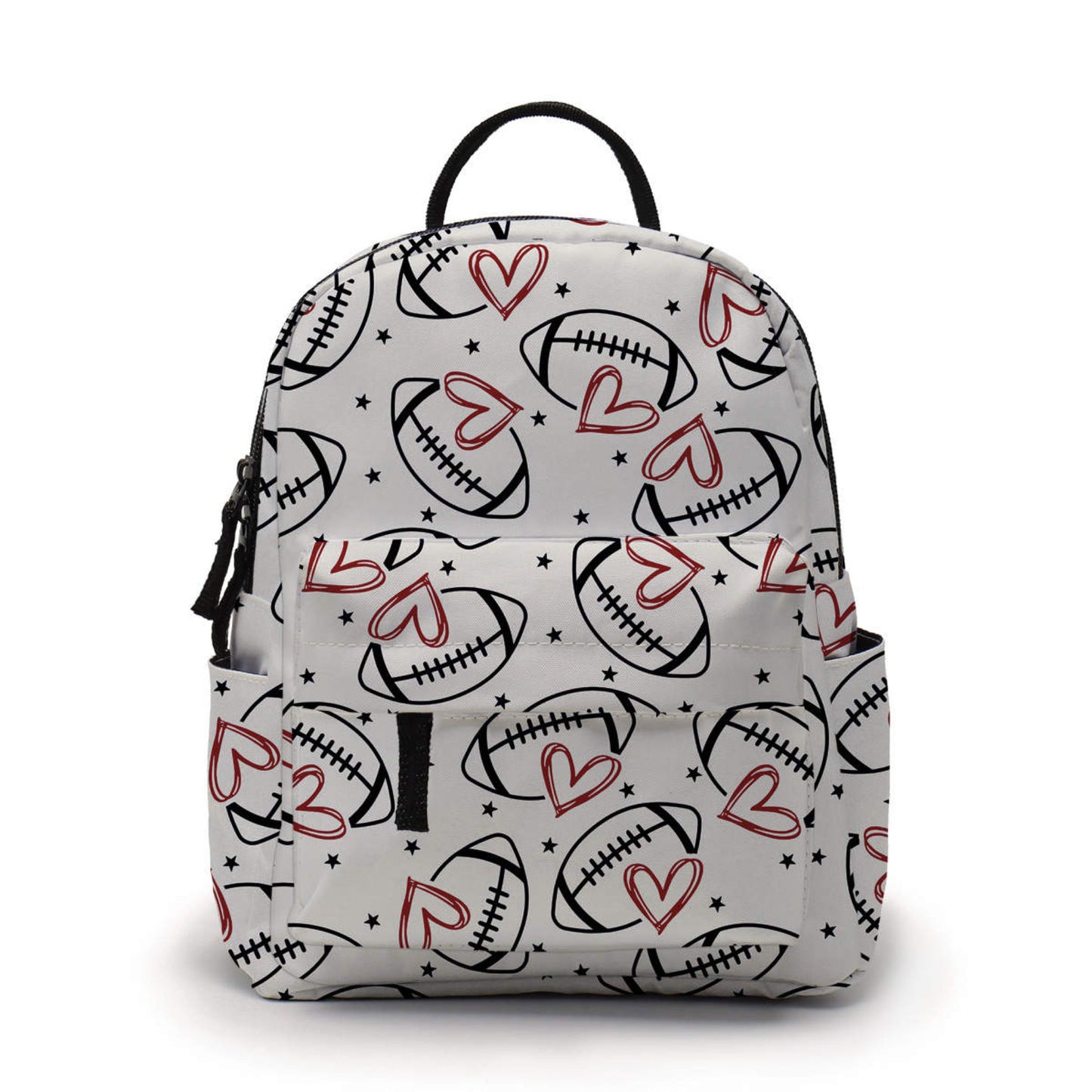 Football Hearts - Water-Resistant Mini Backpack