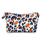 Football Animal Print Navy Orange - Water-Resistant Multi-Use Pouch