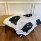 Double Sided Ghosts Black & White Minky Blanket