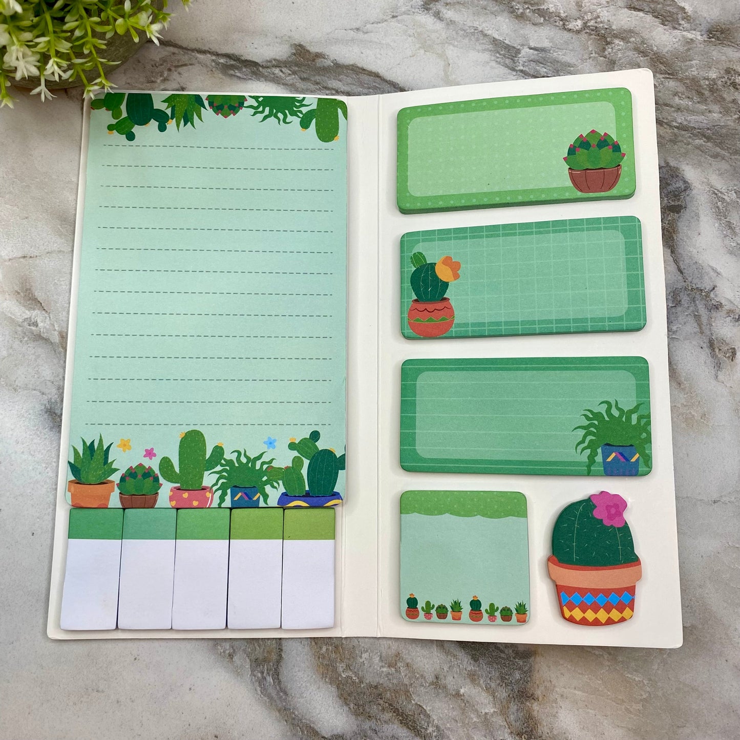 Sticky Note Booklet Set - Cactus Grow