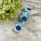 Watch Band - Stretchy Spandex - Blue White Shell