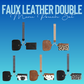 Faux Leather Wristlet + Double Mini Pouch Set